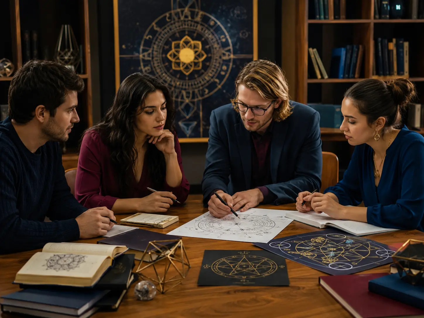 Numerology and symbolic studies learning scene